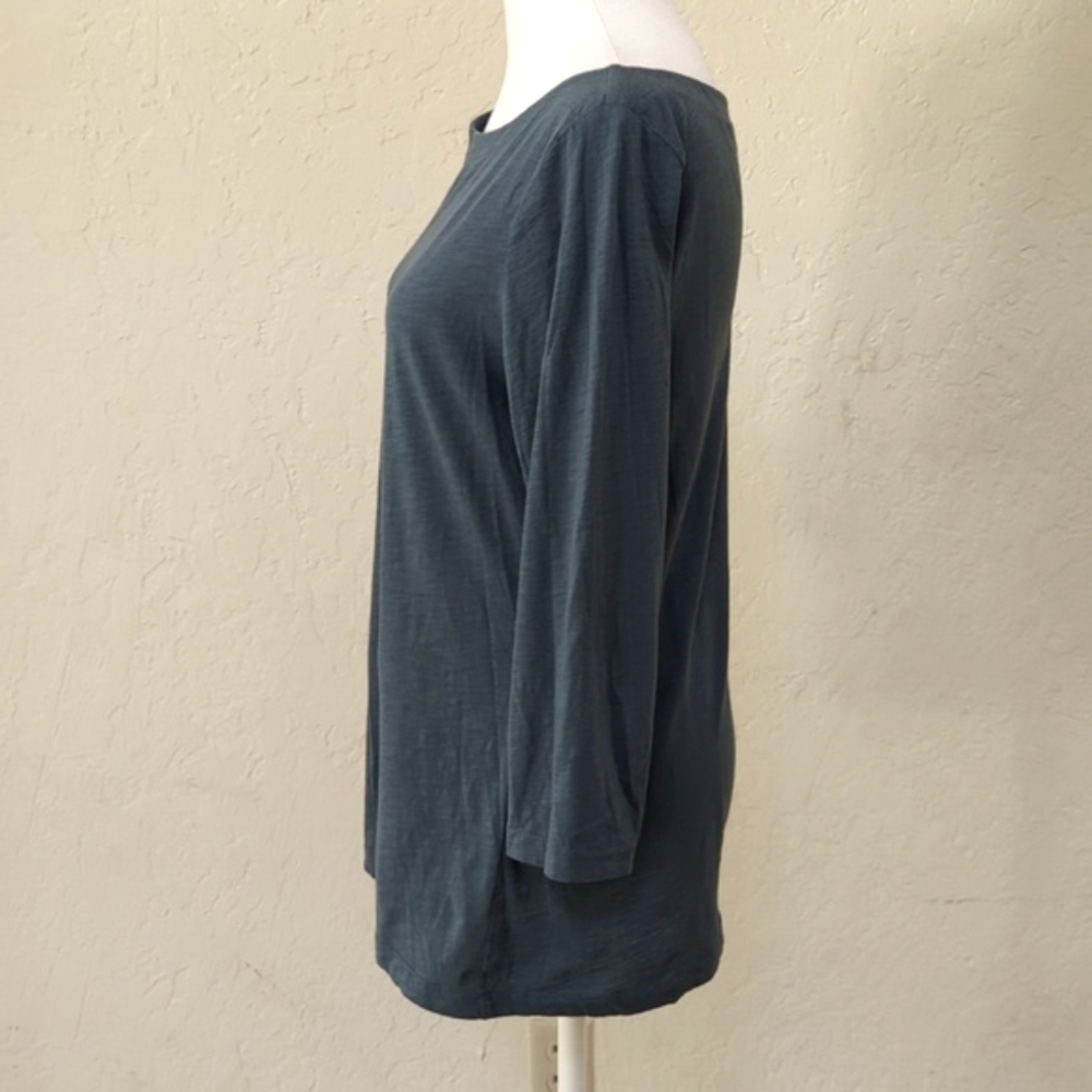 3/$20๐ LOFT Steel Blue Classic 3/4 Sleeve Everyday Tee Size Medium - Picture 3 of 6